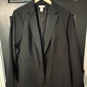 H&M Womens Suit Jacket Blazer Black Extra Large